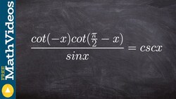 How to verify a trig identity step by step Instructional Video