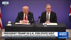 President Trump continues UK trip News Clip