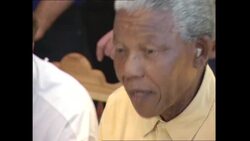 Nelson Mandela visits Robben Island for 4th Anniversary of his release News Clip