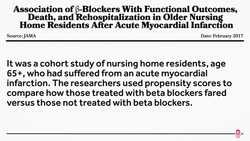 Are Beta-Blockers Useful in the Elderly after a Heart Attack? Instructional Video