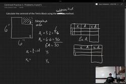 Centroid Example Problem Using the Subtractive Method Instructional Video