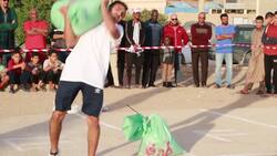 Young people compete in body building contest Instructional Video