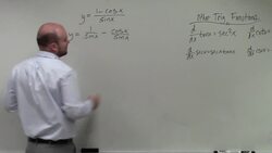 Use quotient rule to take derivative with trigonometric functions Instructional Video