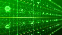 Social network and Media Fly trough Loop 4K Stock Footage