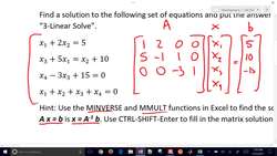 Solve Linear Equations with Excel Instructional Video