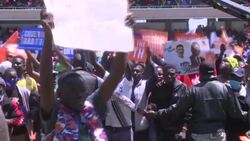 CLEAN : Kenyans celebrate Raila Odinga's announcement to run for president News Clip