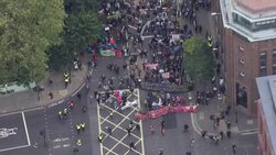 UK: Thousands of protesters march demanding tougher action on climate change around UK on Global Day of Action for Climate Justice.. News Clip