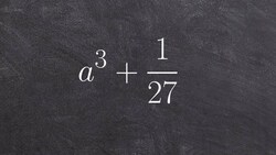 Using the sum of two cubes with a fraction Instructional Video