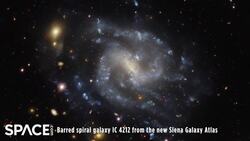 Colliding Galaxies From Siena Galaxy Atlas Seen In 4K Instructional Video