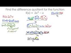 Finding the Difference Quotient Instructional Video