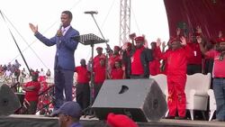 CLEAN : South Africa's Malema demands real freedom News Clip