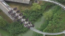 Aerial shots of Thorpe Park... News Clip