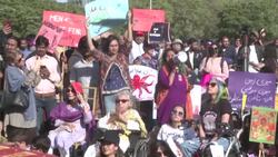 CLEAN : We will snatch our freedom : Pakistani women march in Karachi News Clip