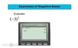 Apply Exponents to Negative Bases Instructional Video
