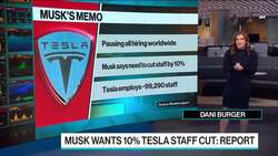 Musk Pauses Hiring, Wants to Cut Tesla Staff by 10%: Reuters News Clip