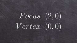 Learn how to write the standard form of a parabola given the focus and vertex Instructional Video
