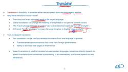 Translation Instructional Video