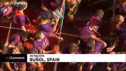 Watch: Tomato battle at Tomatina festival News Clip