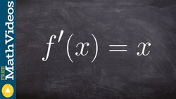 How to find the antiderivative of a simple function Instructional Video