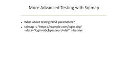 Web Hacker's Toolbox - Tools Used by Successful Hackers - More Advanced Testing with Sqlmap Overview Instructional Video