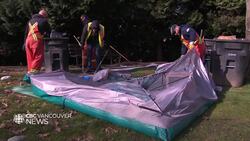 Park rangers remove tents in Vancouver's CRAB Park News Clip
