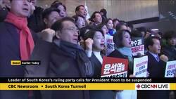 Leader of South Korea's ruling party calls for President Yoon to be suspended News Clip