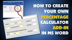 Create a Percentage Calculator Utility in Word Instructional Video
