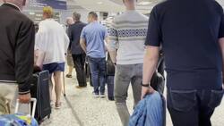 Queues form at Birmingham Airport as half-term travel chaos continues News Clip