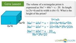 Using Polynomial Long Division to Solve Word Problems in Geometry Instructional Video