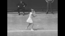 Maureen Connolly beats Doris Hart at Wimbledon News Clip