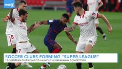 European Soccer Clubs Attempt To Form 'Super League' News Clip