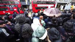 Tube network strike results in long bus queues at Liverpool Street station News Clip