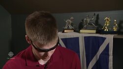 Helmet failure threatens young goalie's sight News Clip