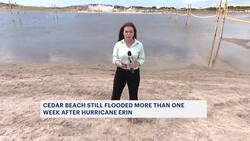 Cedar Beach still flooded more than a week after Hurricane Erin News Clip