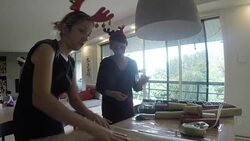 Holiday Season Mix Race Friend Family Indoor Stock Footage