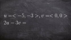 Given the scalar difference of two vectors find the resultant vector Instructional Video