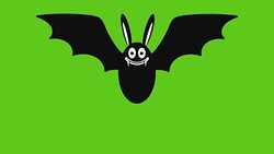 Animation of cartoon halloween bat Stock Footage