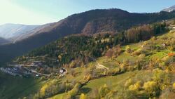 Drone Flight Over Kosovo: Heritage, Mountains & Culture Stock Footage