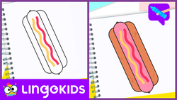 How to draw a Hot Dog Instructional Video