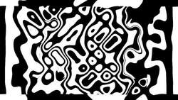 Black and white stripes. Computer generated abstract background Stock Footage