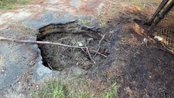 Small brush fire breaks out at Manorville sump News Clip