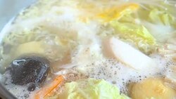Hot pot shabu in restaurant Stock Footage