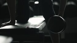 Body building exercise at gym Stock Footage