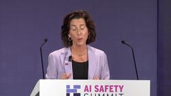 Gina Raimondo speaks on opening day of AI safety summit News Clip