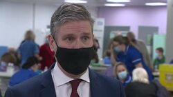 Interview with Labour leader Sir Keir Starmer as he visits mass vaccination centre in Stevenage News Clip