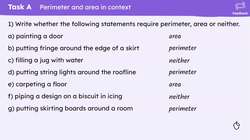 Perimeter and area in a contextual setting Instructional Video