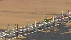 Engineers working on an undersea cable project News Clip