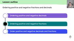 Ordering positive and negative fractions and decimals Instructional Video
