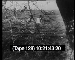 German Reconnaissance Aircraft Drops a Message for Paratroopers Stock Footage