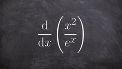 Taking the derivative of a exponential equation using the quotient rule Instructional Video